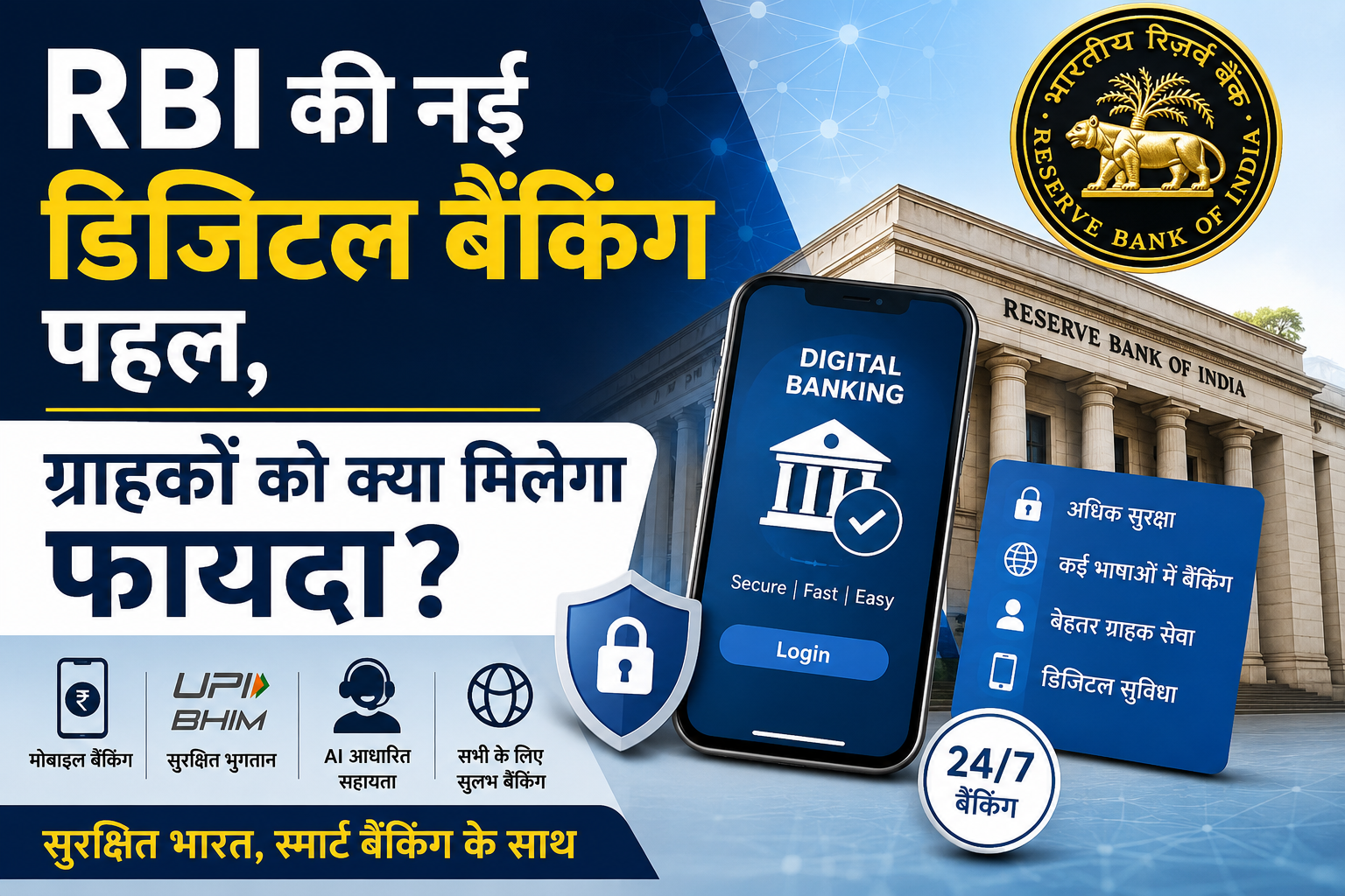 RBI की नई डिजिटल बैंकिंग पहल: ग्राहकों को क्या मिलेगा फायदा? RBI New Digital Banking Initiative: Benefits for Customers Explained